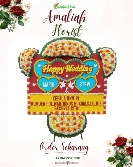 Papan Bunga Pernikahan Randubener